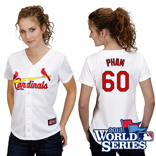 Tommy Pham #60 mlb Jersey-St Louis Cardinals Women's Authentic Home White Cool Base World Series Baseball Jersey